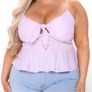 Fashion Nova lavender shirt